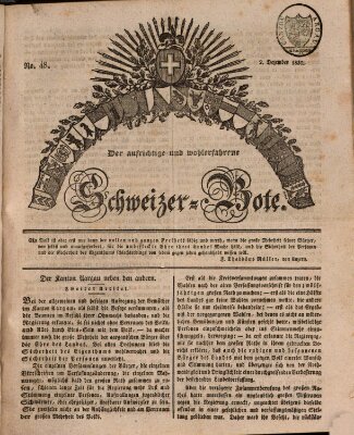 Der aufrichtige und wohlerfahrene Schweizer-Bote (Der Schweizer-Bote) Donnerstag 2. Dezember 1830