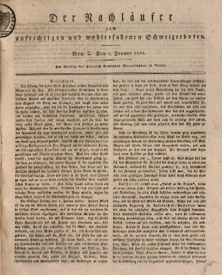 Der aufrichtige und wohlerfahrene Schweizer-Bote (Der Schweizer-Bote) Samstag 9. Januar 1830