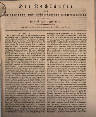 Der aufrichtige und wohlerfahrene Schweizer-Bote (Der Schweizer-Bote) Samstag 5. Juni 1830