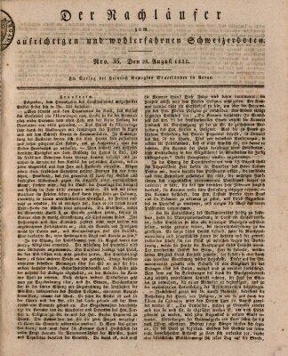 Der aufrichtige und wohlerfahrene Schweizer-Bote (Der Schweizer-Bote) Samstag 28. August 1830