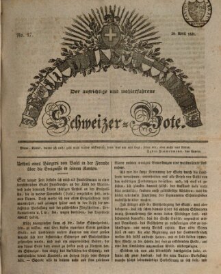 Der aufrichtige und wohlerfahrene Schweizer-Bote (Der Schweizer-Bote) Donnerstag 28. April 1831