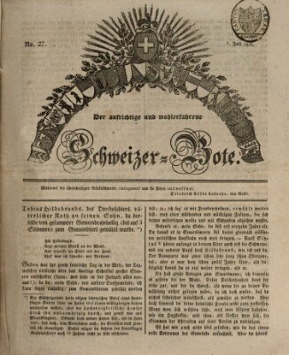 Der aufrichtige und wohlerfahrene Schweizer-Bote (Der Schweizer-Bote) Donnerstag 7. Juli 1831