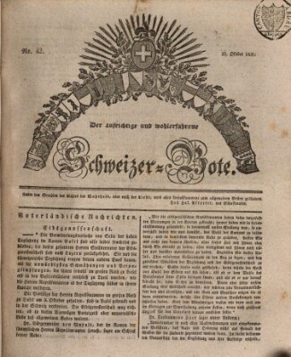 Der aufrichtige und wohlerfahrene Schweizer-Bote (Der Schweizer-Bote) Donnerstag 20. Oktober 1831