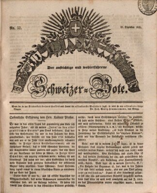 Der aufrichtige und wohlerfahrene Schweizer-Bote (Der Schweizer-Bote) Donnerstag 29. Dezember 1831