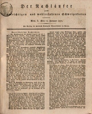 Der aufrichtige und wohlerfahrene Schweizer-Bote (Der Schweizer-Bote) Samstag 15. Januar 1831