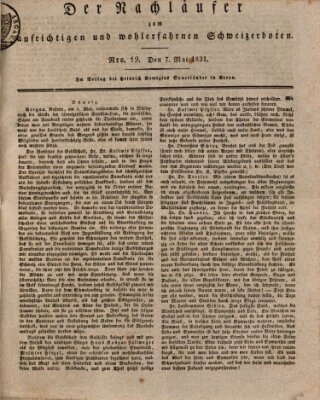 Der aufrichtige und wohlerfahrene Schweizer-Bote (Der Schweizer-Bote) Samstag 7. Mai 1831