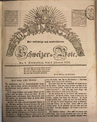 Der aufrichtige und wohlerfahrene Schweizer-Bote (Der Schweizer-Bote) Donnerstag 5. Januar 1832