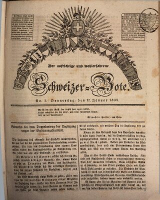 Der aufrichtige und wohlerfahrene Schweizer-Bote (Der Schweizer-Bote) Donnerstag 12. Januar 1832