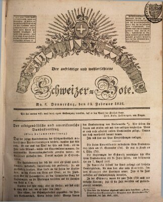 Der aufrichtige und wohlerfahrene Schweizer-Bote (Der Schweizer-Bote) Donnerstag 23. Februar 1832