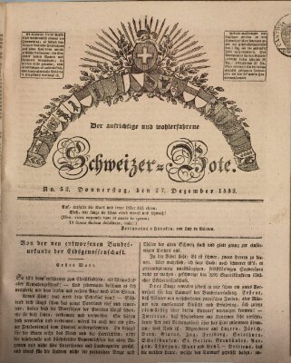 Der aufrichtige und wohlerfahrene Schweizer-Bote (Der Schweizer-Bote) Donnerstag 27. Dezember 1832