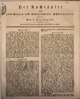 Der aufrichtige und wohlerfahrene Schweizer-Bote (Der Schweizer-Bote) Samstag 3. März 1832