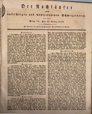 Der aufrichtige und wohlerfahrene Schweizer-Bote (Der Schweizer-Bote) Samstag 10. März 1832