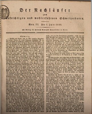 Der aufrichtige und wohlerfahrene Schweizer-Bote (Der Schweizer-Bote) Samstag 2. Juni 1832