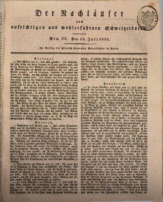 Der aufrichtige und wohlerfahrene Schweizer-Bote (Der Schweizer-Bote) Samstag 28. Juli 1832