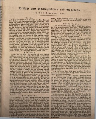 Der aufrichtige und wohlerfahrene Schweizer-Bote (Der Schweizer-Bote) Donnerstag 29. November 1832