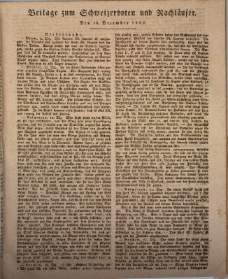 Der aufrichtige und wohlerfahrene Schweizer-Bote (Der Schweizer-Bote) Dienstag 18. Dezember 1832