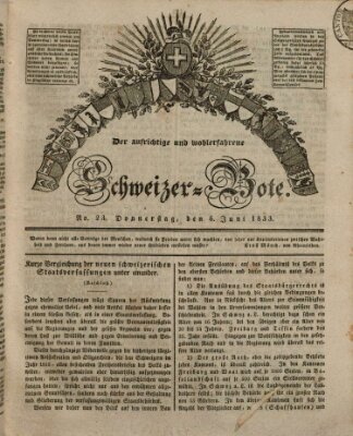 Der aufrichtige und wohlerfahrene Schweizer-Bote (Der Schweizer-Bote) Donnerstag 6. Juni 1833