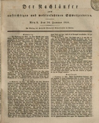 Der aufrichtige und wohlerfahrene Schweizer-Bote (Der Schweizer-Bote) Samstag 26. Januar 1833