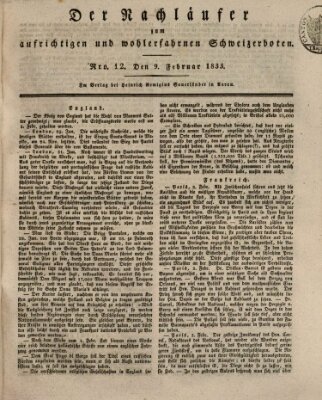 Der aufrichtige und wohlerfahrene Schweizer-Bote (Der Schweizer-Bote) Samstag 9. Februar 1833