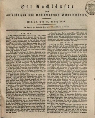 Der aufrichtige und wohlerfahrene Schweizer-Bote (Der Schweizer-Bote) Samstag 16. März 1833