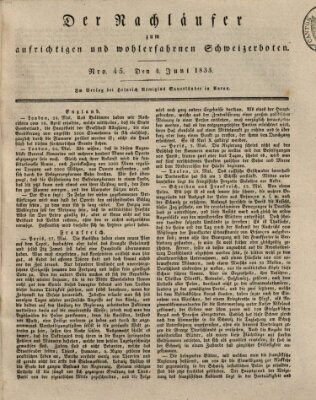 Der aufrichtige und wohlerfahrene Schweizer-Bote (Der Schweizer-Bote) Dienstag 4. Juni 1833