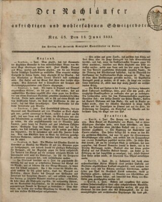 Der aufrichtige und wohlerfahrene Schweizer-Bote (Der Schweizer-Bote) Samstag 15. Juni 1833