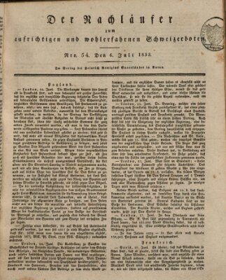 Der aufrichtige und wohlerfahrene Schweizer-Bote (Der Schweizer-Bote) Samstag 6. Juli 1833