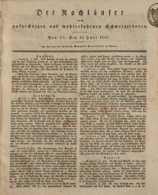 Der aufrichtige und wohlerfahrene Schweizer-Bote (Der Schweizer-Bote) Samstag 13. Juli 1833