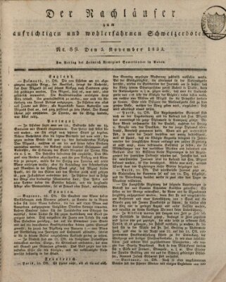 Der aufrichtige und wohlerfahrene Schweizer-Bote (Der Schweizer-Bote) Dienstag 5. November 1833