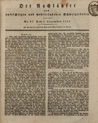 Der aufrichtige und wohlerfahrene Schweizer-Bote (Der Schweizer-Bote) Dienstag 3. Dezember 1833