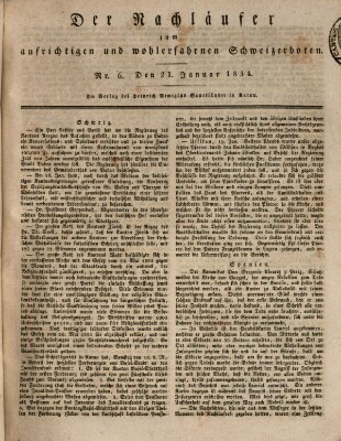 Der aufrichtige und wohlerfahrene Schweizer-Bote (Der Schweizer-Bote) Dienstag 21. Januar 1834