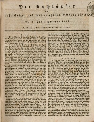 Der aufrichtige und wohlerfahrene Schweizer-Bote (Der Schweizer-Bote) Samstag 1. Februar 1834