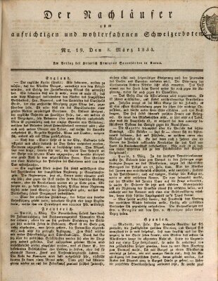 Der aufrichtige und wohlerfahrene Schweizer-Bote (Der Schweizer-Bote) Samstag 8. März 1834