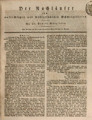 Der aufrichtige und wohlerfahrene Schweizer-Bote (Der Schweizer-Bote) Samstag 22. März 1834