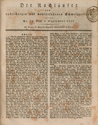 Der aufrichtige und wohlerfahrene Schweizer-Bote (Der Schweizer-Bote) Dienstag 2. September 1834