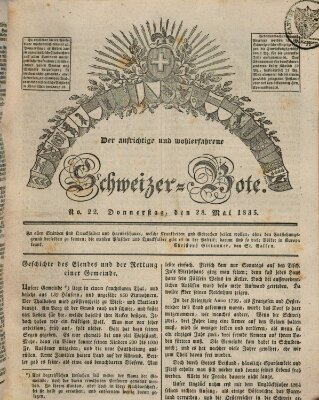 Der aufrichtige und wohlerfahrene Schweizer-Bote (Der Schweizer-Bote) Donnerstag 28. Mai 1835