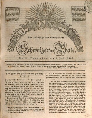 Der aufrichtige und wohlerfahrene Schweizer-Bote (Der Schweizer-Bote) Donnerstag 9. Juli 1835