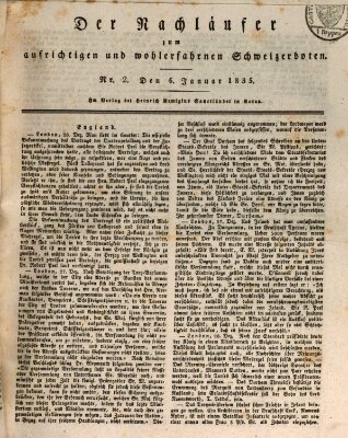 Der aufrichtige und wohlerfahrene Schweizer-Bote (Der Schweizer-Bote) Dienstag 6. Januar 1835