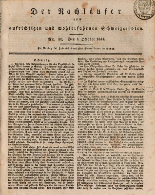 Der aufrichtige und wohlerfahrene Schweizer-Bote (Der Schweizer-Bote) Dienstag 6. Oktober 1835