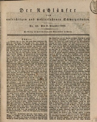 Der aufrichtige und wohlerfahrene Schweizer-Bote (Der Schweizer-Bote) Samstag 19. Dezember 1835