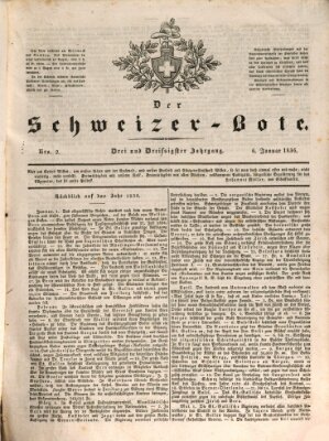 Der Schweizer-Bote Mittwoch 6. Januar 1836