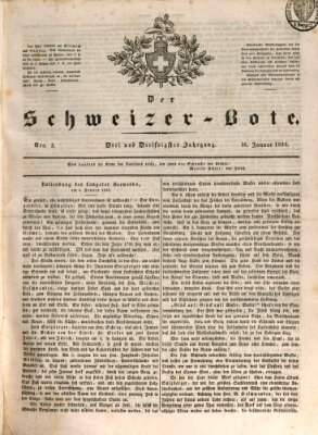 Der Schweizer-Bote Samstag 16. Januar 1836