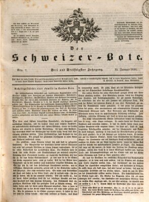 Der Schweizer-Bote Samstag 23. Januar 1836