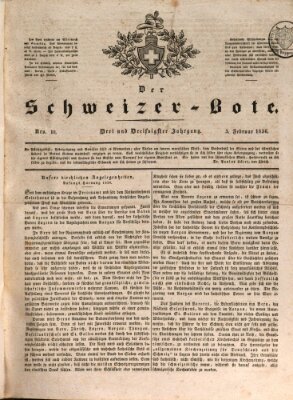 Der Schweizer-Bote Mittwoch 3. Februar 1836