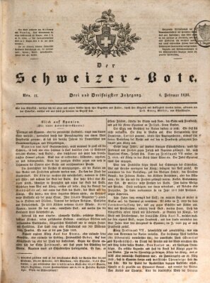 Der Schweizer-Bote Samstag 6. Februar 1836