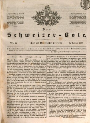 Der Schweizer-Bote Mittwoch 10. Februar 1836