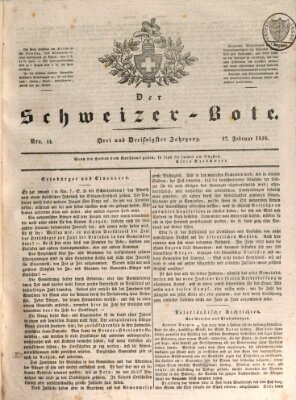 Der Schweizer-Bote Mittwoch 17. Februar 1836