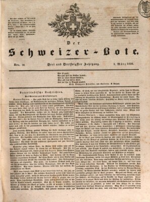 Der Schweizer-Bote Mittwoch 2. März 1836