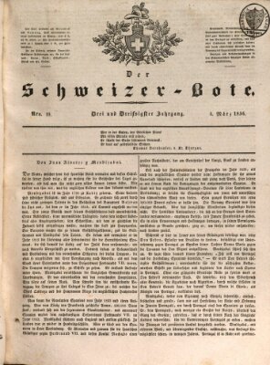 Der Schweizer-Bote Samstag 5. März 1836