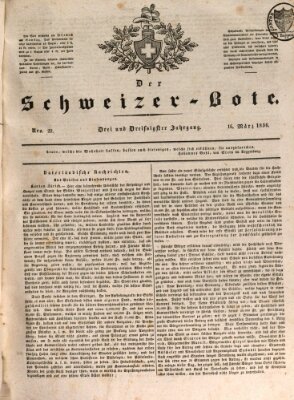 Der Schweizer-Bote Mittwoch 16. März 1836